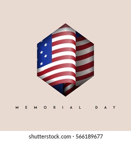 Colored memorial day graphic design, Vector illustration