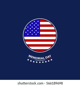 Colored memorial day graphic design, Vector illustration