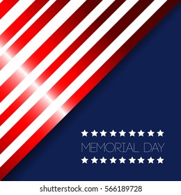 Colored memorial day graphic design, Vector illustration