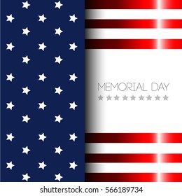 Colored memorial day graphic design, Vector illustration