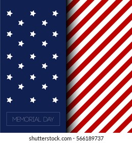 Colored memorial day graphic design, Vector illustration