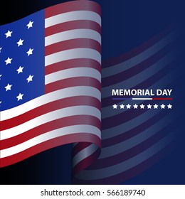 Colored memorial day graphic design, Vector illustration