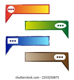colored messages. Speak tag. Chat message icon. Vector illustration.