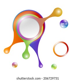 Colored metaball vector infographic