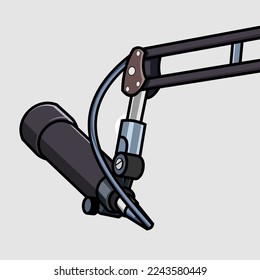 Colored Microphone Isolated Vector Illustration