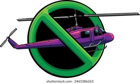 colored military helicopter flying vector illustration design