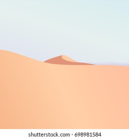 Colored minimalistic desert landscape illustration vector background 