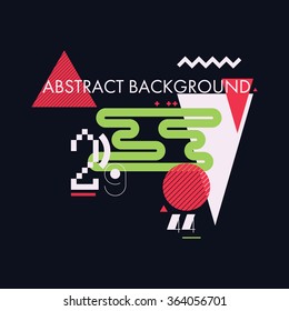 Colored minimalistic geometrical composition in futuristic style. Perfectly suitable as a background to your design projects