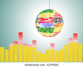 colored mirror ball