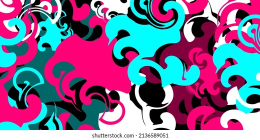 Colored modern background in the style of the social network. Digital background. Stream cover. Social media concept. Vector illustration. EPS10
