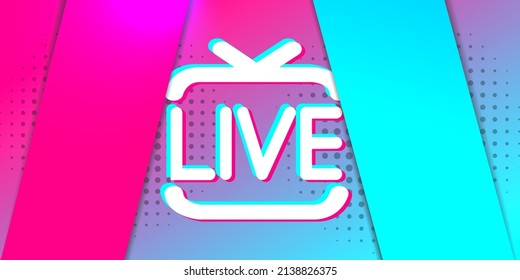 Colored modern background in the style of the social network. Digital background. Stream cover. Social media concept. Vector illustration. EPS10
