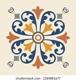 Colored Moroccan Motif decorative vector 
