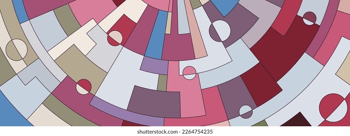 Colored mosaic background. A template for creative ideas, interiors, decorative solutions and creative design. Layout for prints, posters, covers and brochures