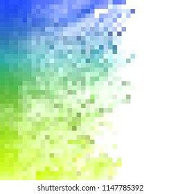Colored mosaic. Dust explosion in mosaic effect. Colored pixel. Colored wave. Bright element for your design.