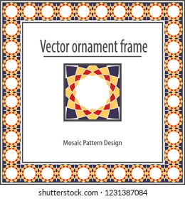Colored mosaic frame