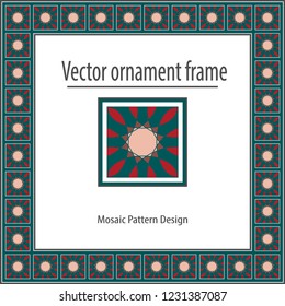Colored mosaic frame