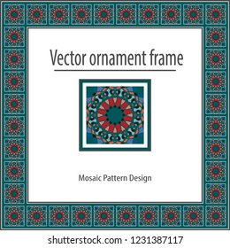 Colored mosaic frame