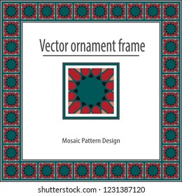 Colored mosaic frame