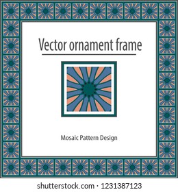 Colored mosaic frame