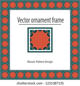 Colored mosaic frame