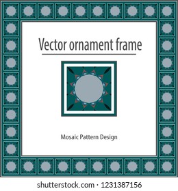 Colored mosaic frame