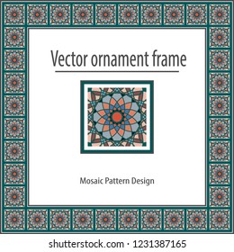 Colored mosaic frame