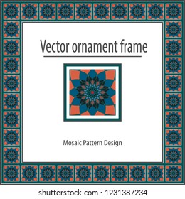 Colored mosaic frame