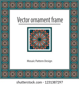 Colored mosaic frame