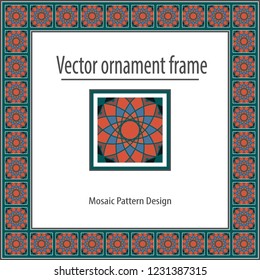 Colored mosaic frame