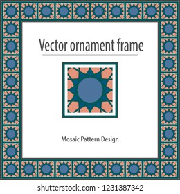 Colored mosaic frame