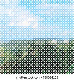colored mosaic nature