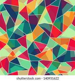 colored mosaic seamless pattern