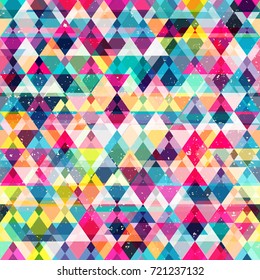 Colored mosaic seamless pattern
