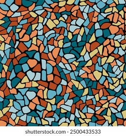 Colored mosaic. Seamless pattern of arbitrary elements. A template for creative design and creative ideas