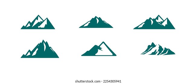 colored mountain icon suitable for logos and others