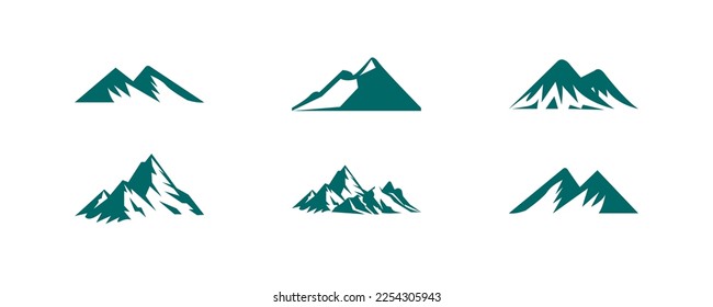 colored mountain icon suitable for logos and others