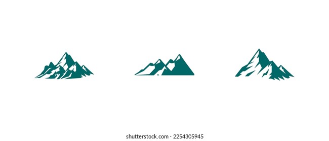 colored mountain icon suitable for logos and others