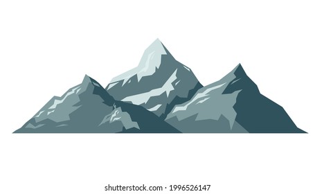 Colored Mountain Isolated On White Vector Stock Vector (Royalty Free ...