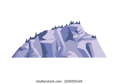 vector de montaña colorido sobre blanco