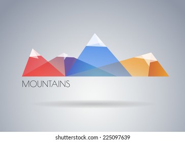 colored mountains, abstraction