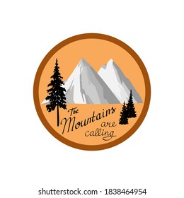 colored mountains are calling logo