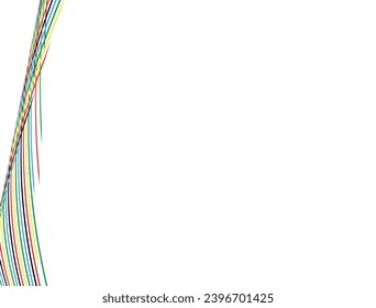 Colored multi colored lines on a white background. Vector background.