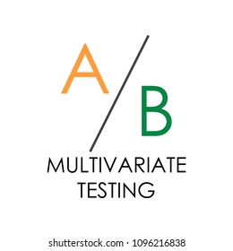 colored multivariate testing illustration. Element of marketing and business flat for mobile concept and web apps. Isolated multivariate testing flat can be used for web and mobile on white background