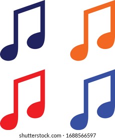 Colored Music icon vector file.