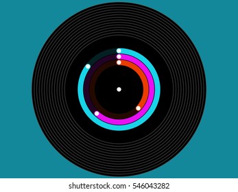 colored music vinyl record