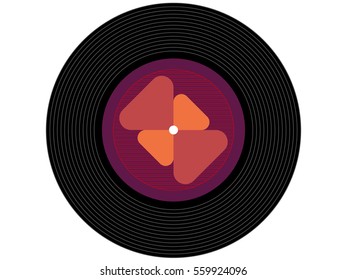 Colored music vinyl record