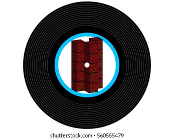 Colored music vinyl record