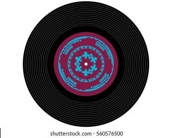 Colored music vinyl record