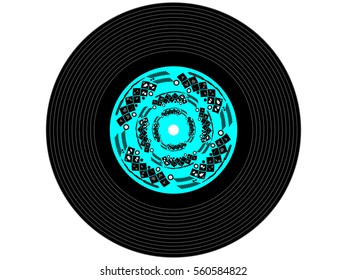 Colored music vinyl record