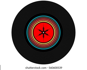 Colored music vinyl record
